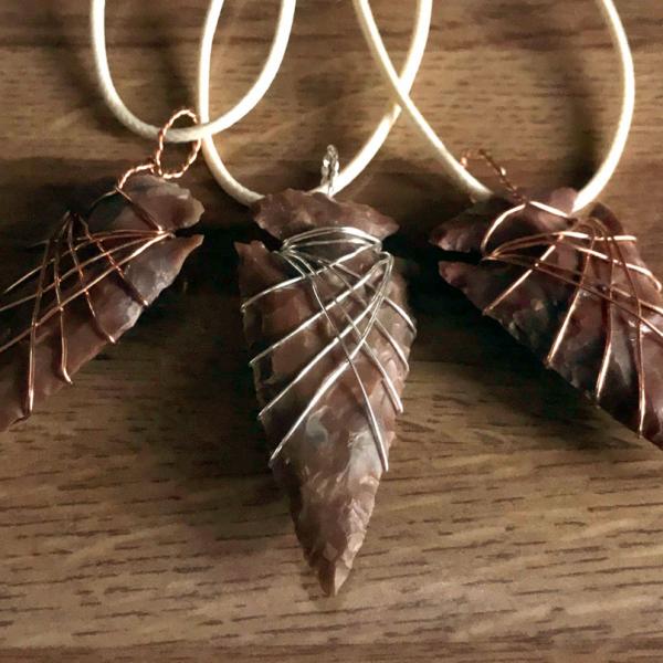 Wire Wrapped Jasper Arrow Head